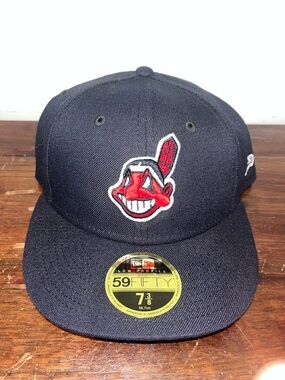 New Era MLB Cleveland Indians Chief Wahoo Baseball Cap Hat Fitted Low Profile